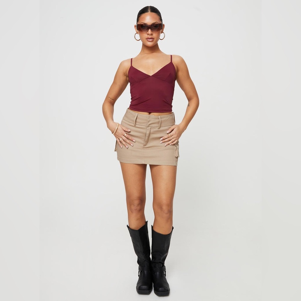 Princess Polly Kazan Cami in Wine Size 2 - Picture 3 of 8